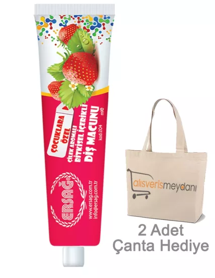 Ersağ Çilekli Çocuk Diş Macunu - 75 ML