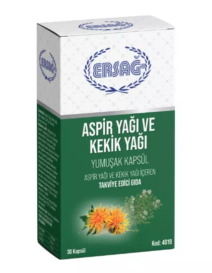 Ersağ Aspir Yağı ve Kekik Yağı - 30 Kapsül
