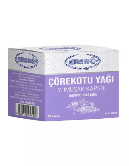 Ersağ Çörekotu Yağı - 80 Kapsül