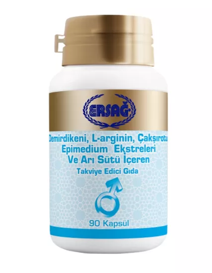 Ersağ Demirdikeni, L-Arginin, Çakşırotu, Epimedium ve Arı Sütü - 90 Kapsül